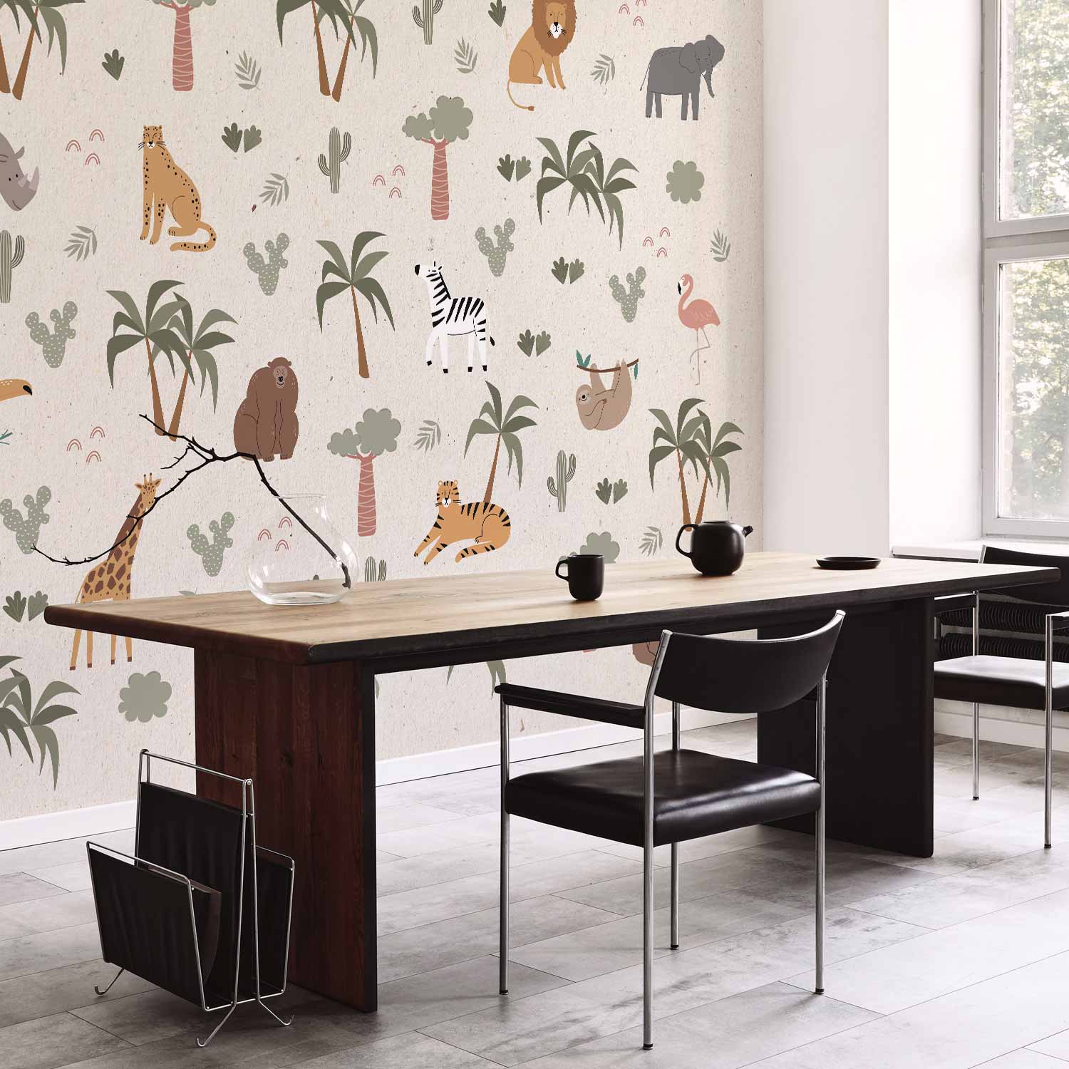 African Animals Composition Children's Wall Mural