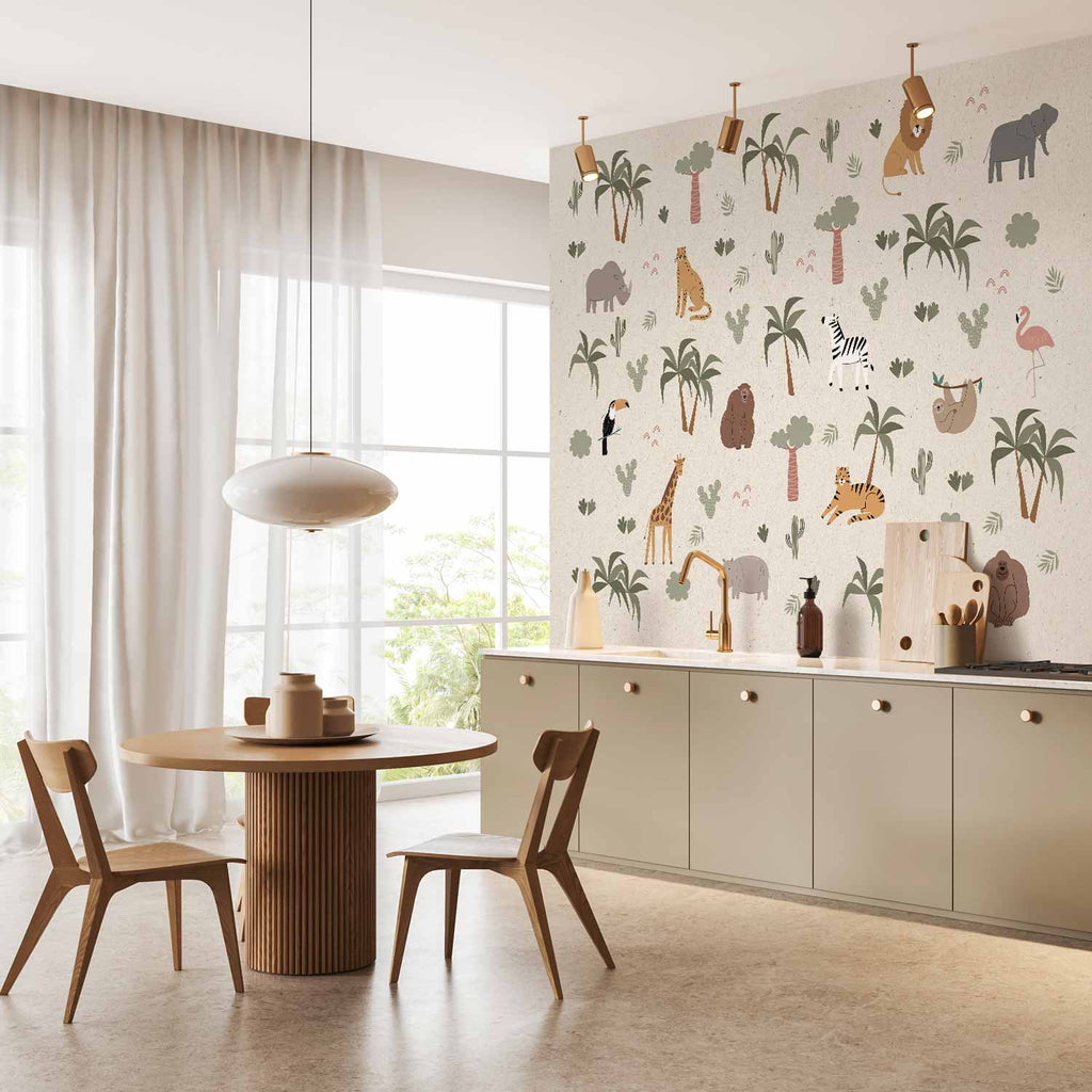 African Animals Composition Children's Wall Mural