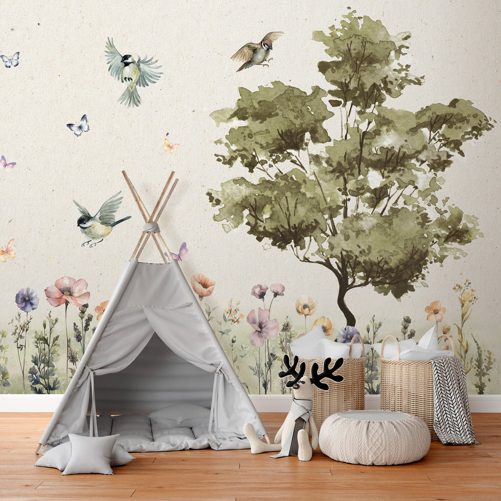 Wall Mural Spring Meadow for Children