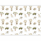 Wall Mural - Africa for Toddler - Animals on Savannah in Watercolour Technique