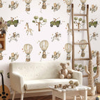 Watercolor African Animals Savannah Wall Mural