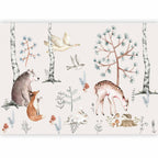 Wall Mural Forest Land With Animals Watercolour