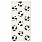 Symmetrical Soccer Balls Beige Wallpaper