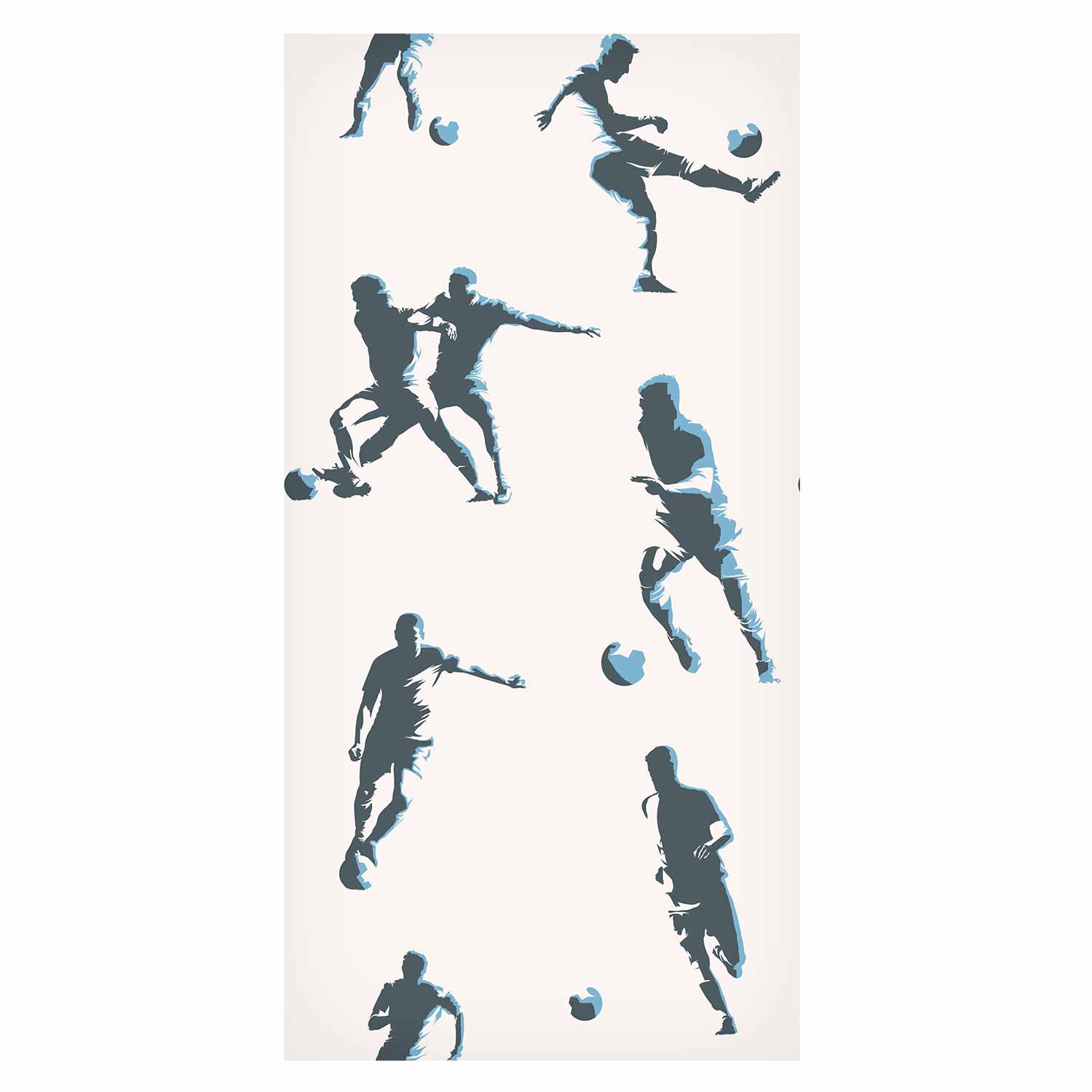 Football Character Silhouettes Action Wallpaper