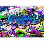 Violet Graffiti Street Art Wall Mural