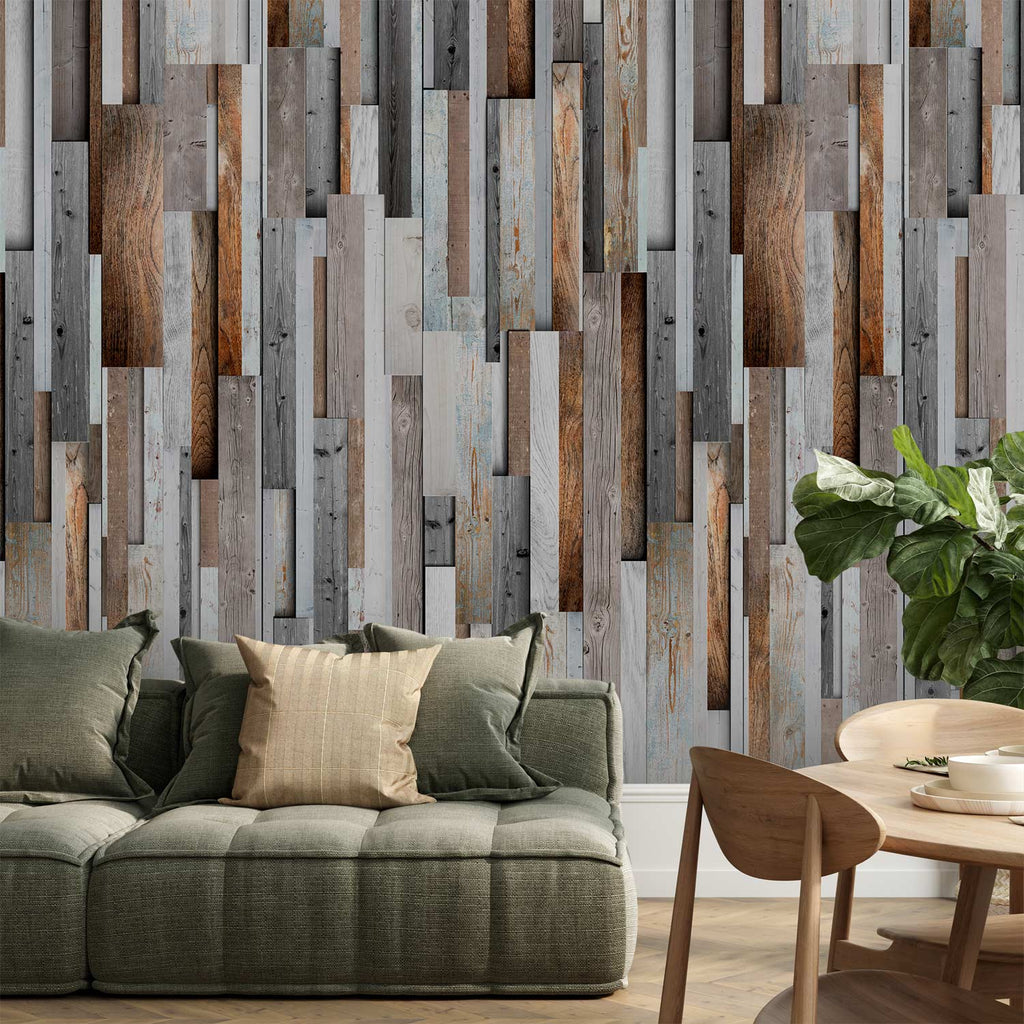 Natural Wood Grain Rustic Wallpaper
