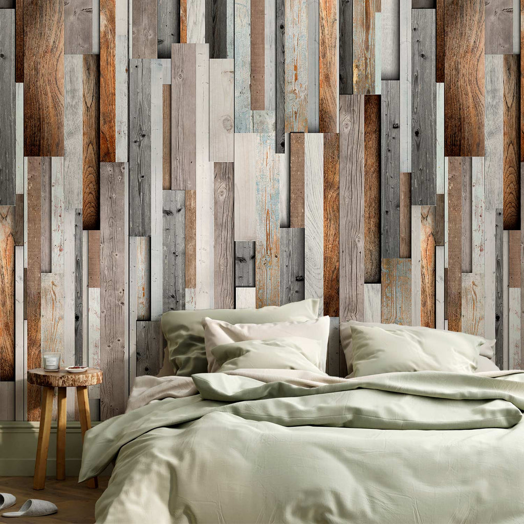 Natural Wood Grain Rustic Wallpaper