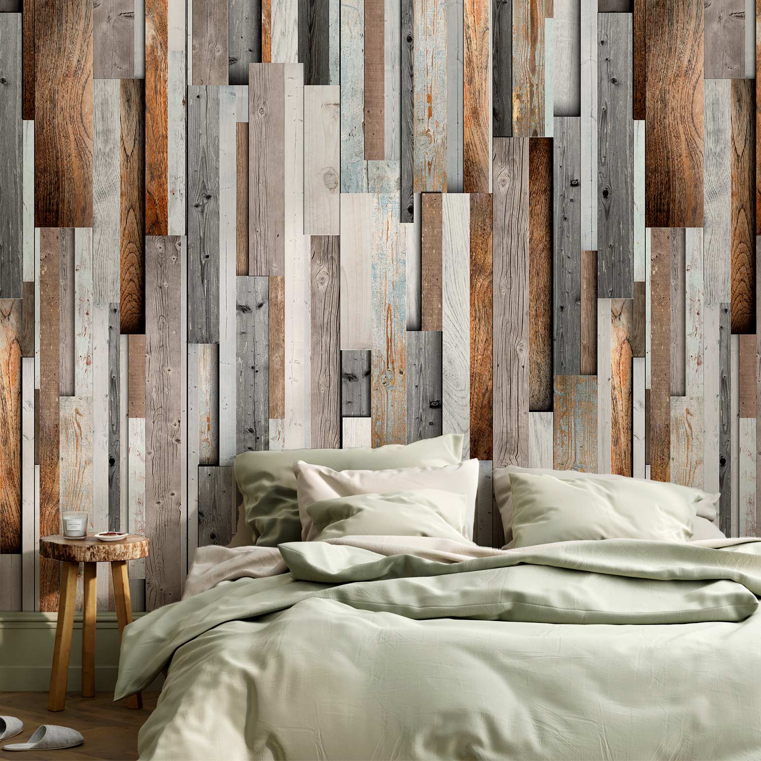Natural Wood Grain Rustic Wallpaper