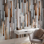 Natural Wood Grain Rustic Wallpaper
