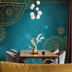 Oriental Wings Baroque Pattern Wall Mural