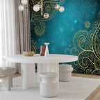 Oriental Wings Baroque Pattern Wall Mural
