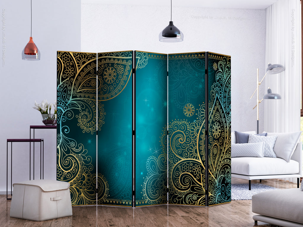 Oriental Abstract Wings 5-Panel Room Divider
