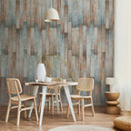 Weathered Wood Plank Old Floor Wallpaper