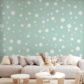 Mint Polka Dot Fantasy Wallpaper