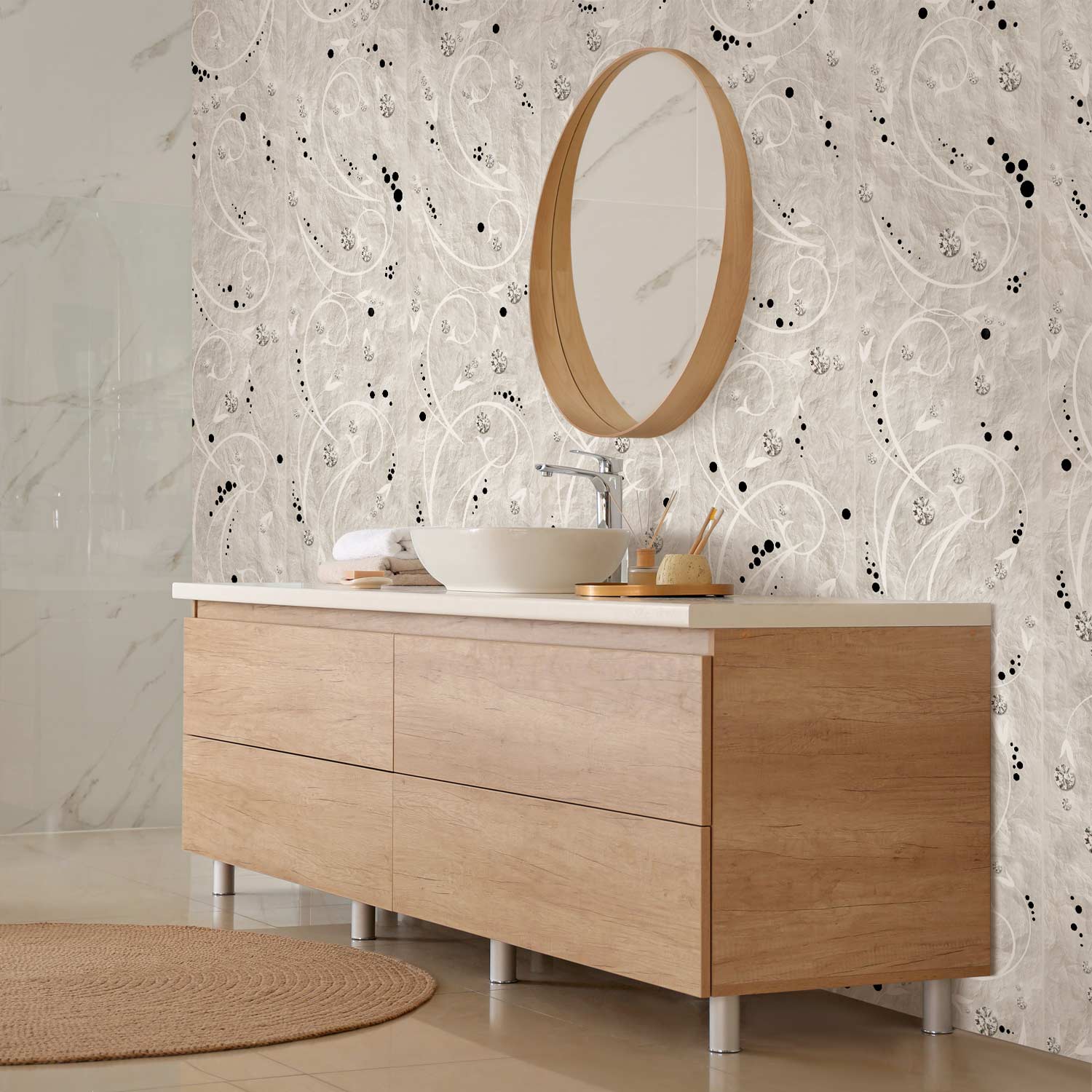 Abstract Diamond Pattern Modern Wallpaper