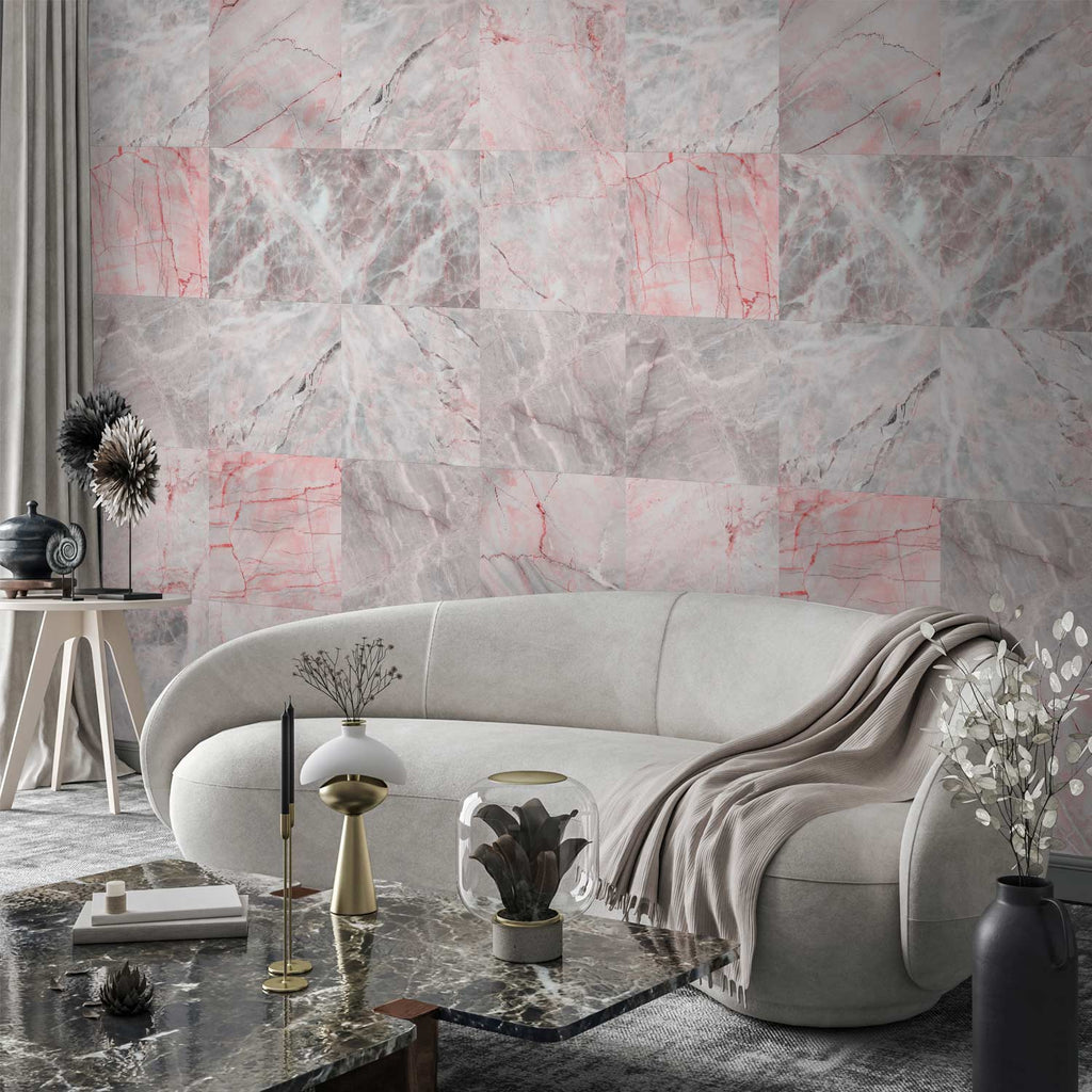 Grey Marble Stone Pattern Wallpaper