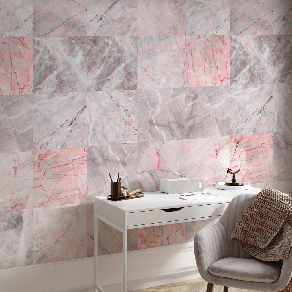 Grey Marble Stone Pattern Wallpaper