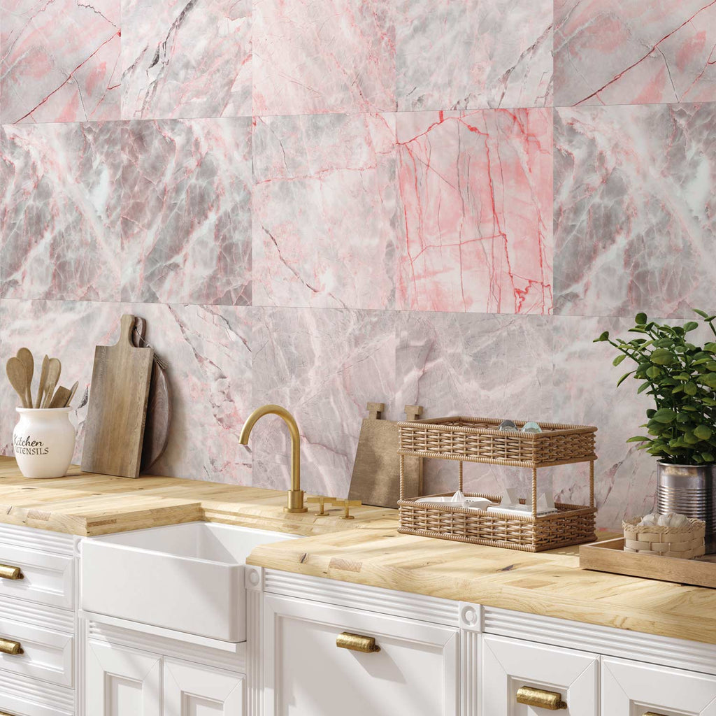 Grey Marble Stone Pattern Wallpaper
