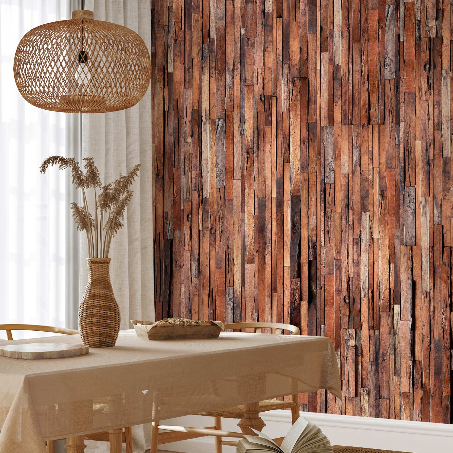 Natural Wood Texture Rustic Wallpaper