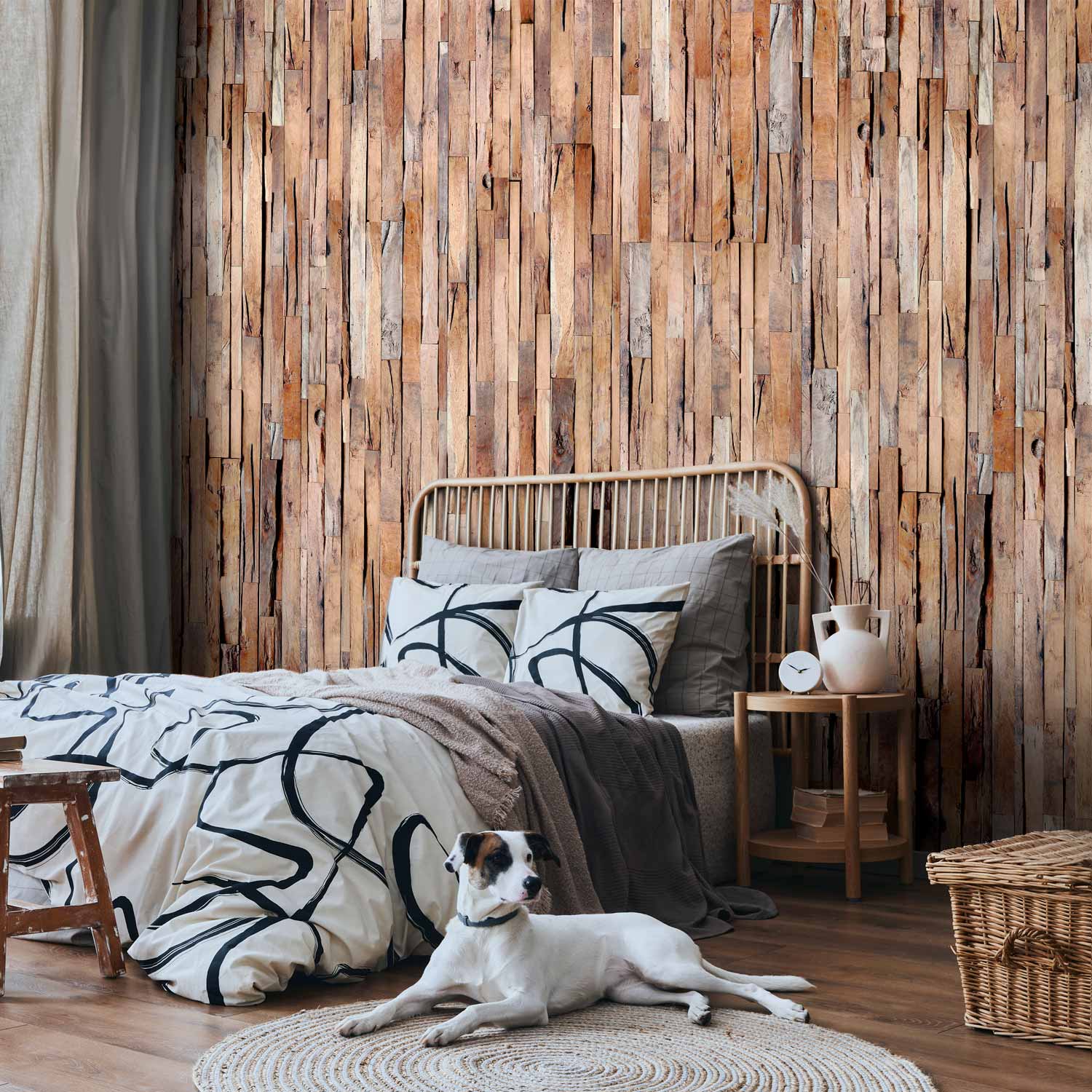 Natural Wood Grain Calm Wallpaper