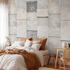 Stone Triptych Textured Wallpaper