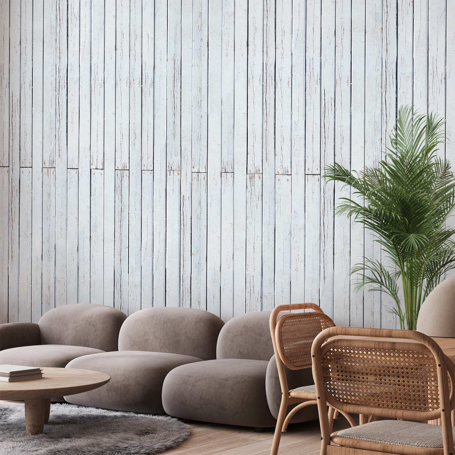 Milky Wood Grain Rustic Wallpaper