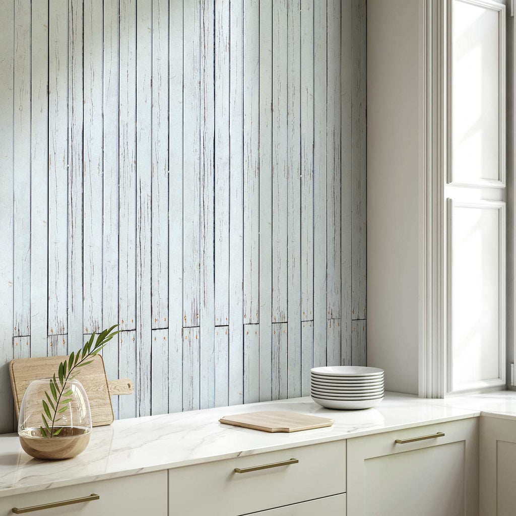 Milky Wood Grain Rustic Wallpaper