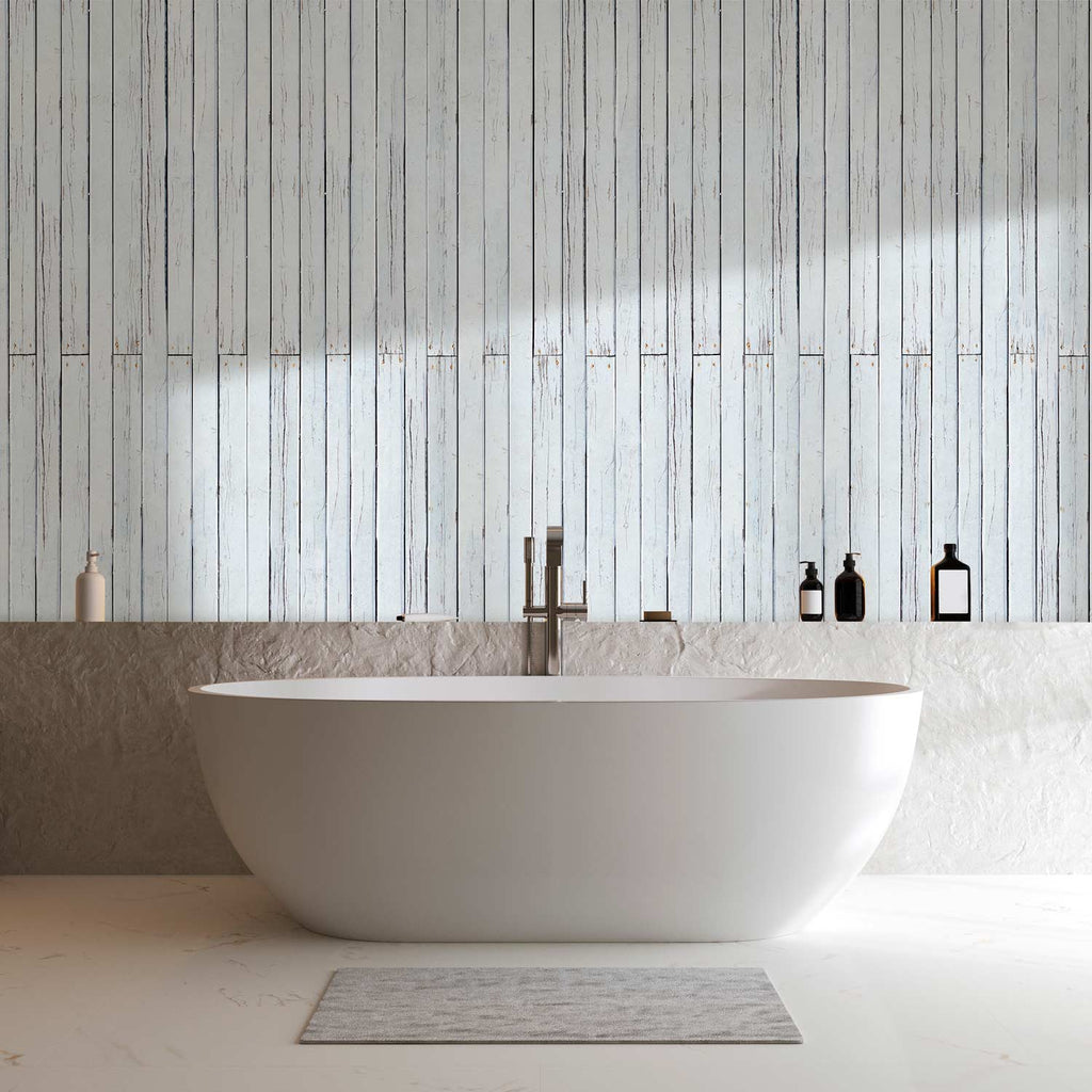 Milky Wood Grain Rustic Wallpaper