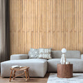 Bahama Yellow Wood Pattern Wallpaper