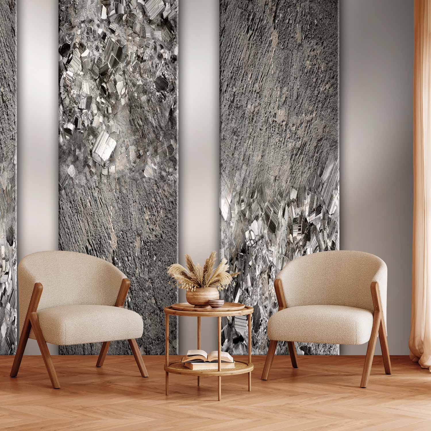 Black Diamond Stone Texture Wall Mural