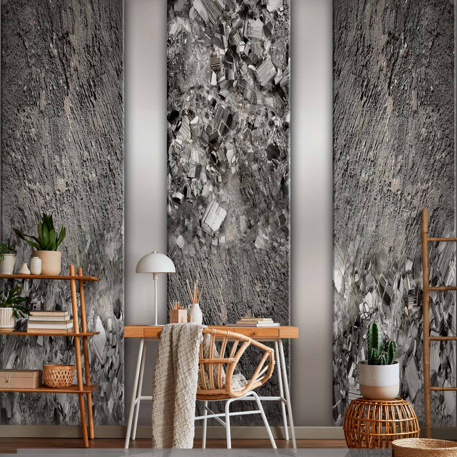 Black Diamond Stone Texture Wall Mural