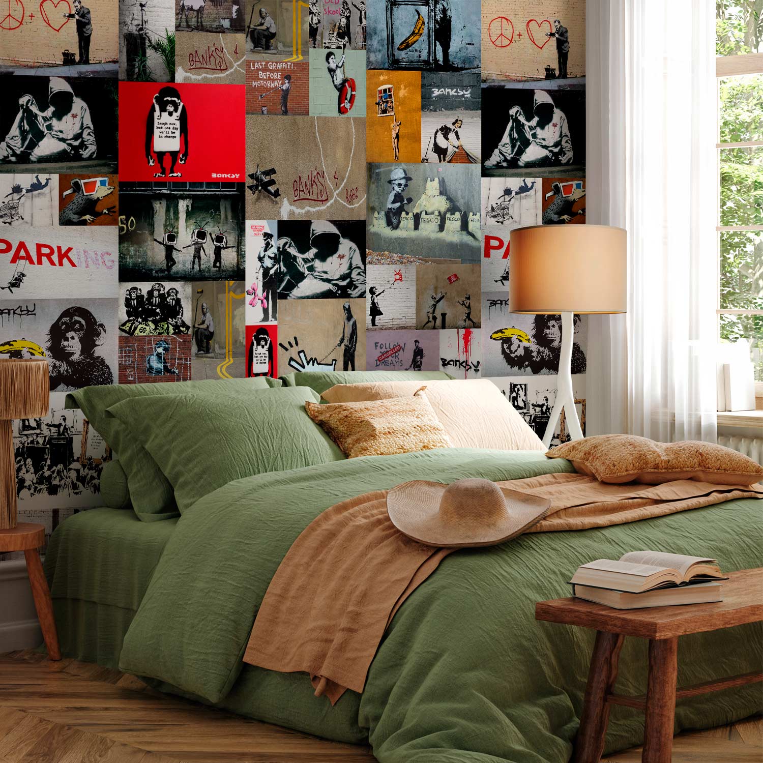 Banksy Street Art Collage Wallpaper