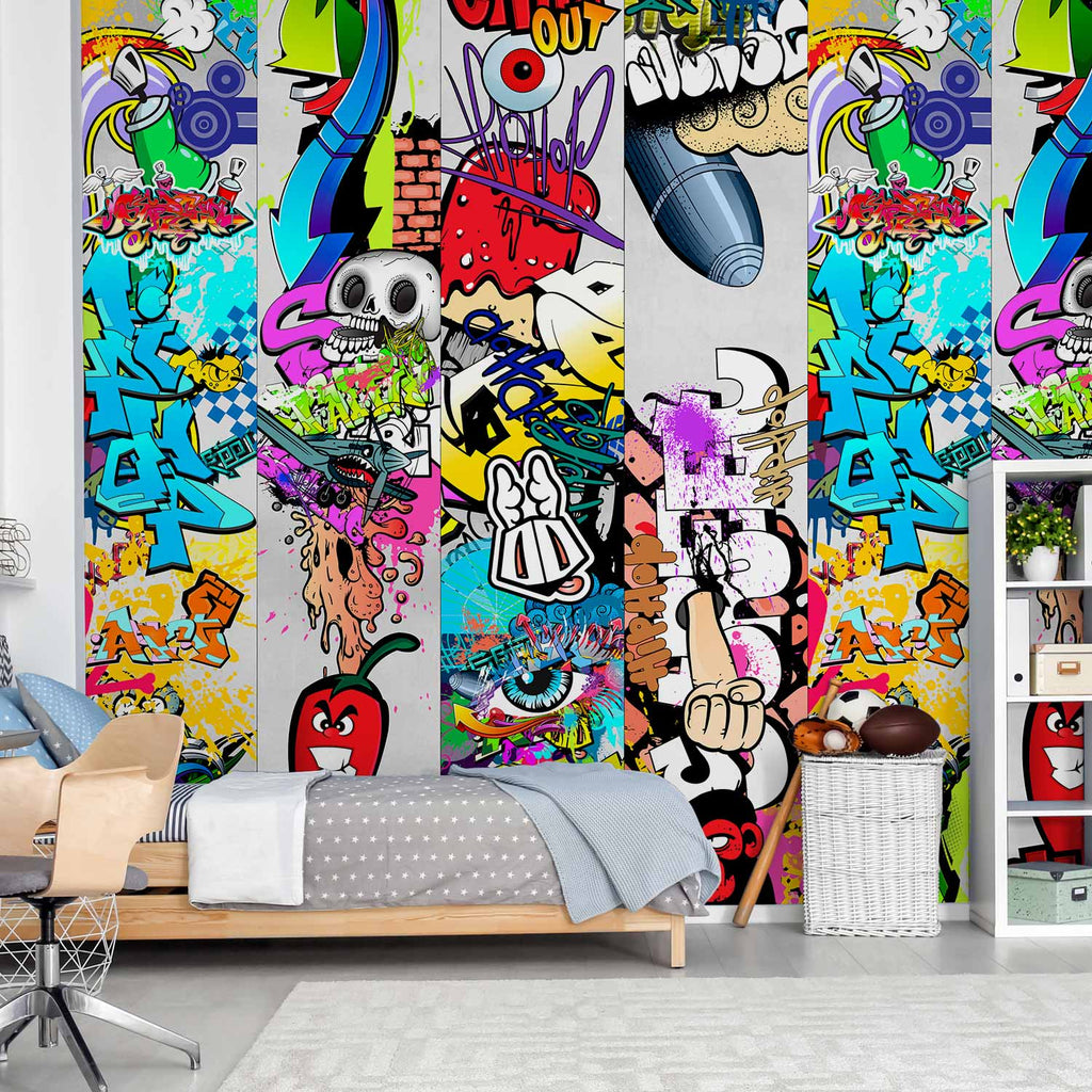 Graffiti Watchful Eyes Urban Wallpaper