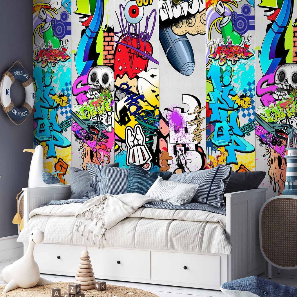 Graffiti Watchful Eyes Urban Wallpaper