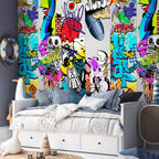 Graffiti Watchful Eyes Urban Wallpaper