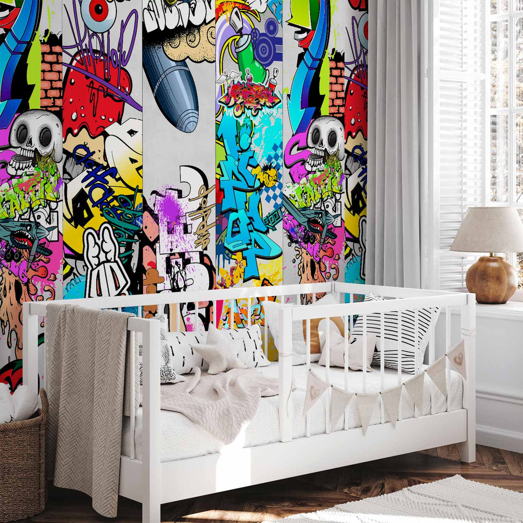 Graffiti Watchful Eyes Urban Wallpaper