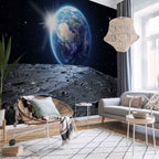 Blue Planet Cosmos Landscape Wall Mural