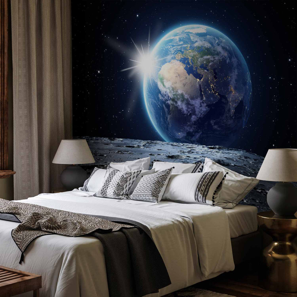 Blue Planet Cosmos Landscape Wall Mural
