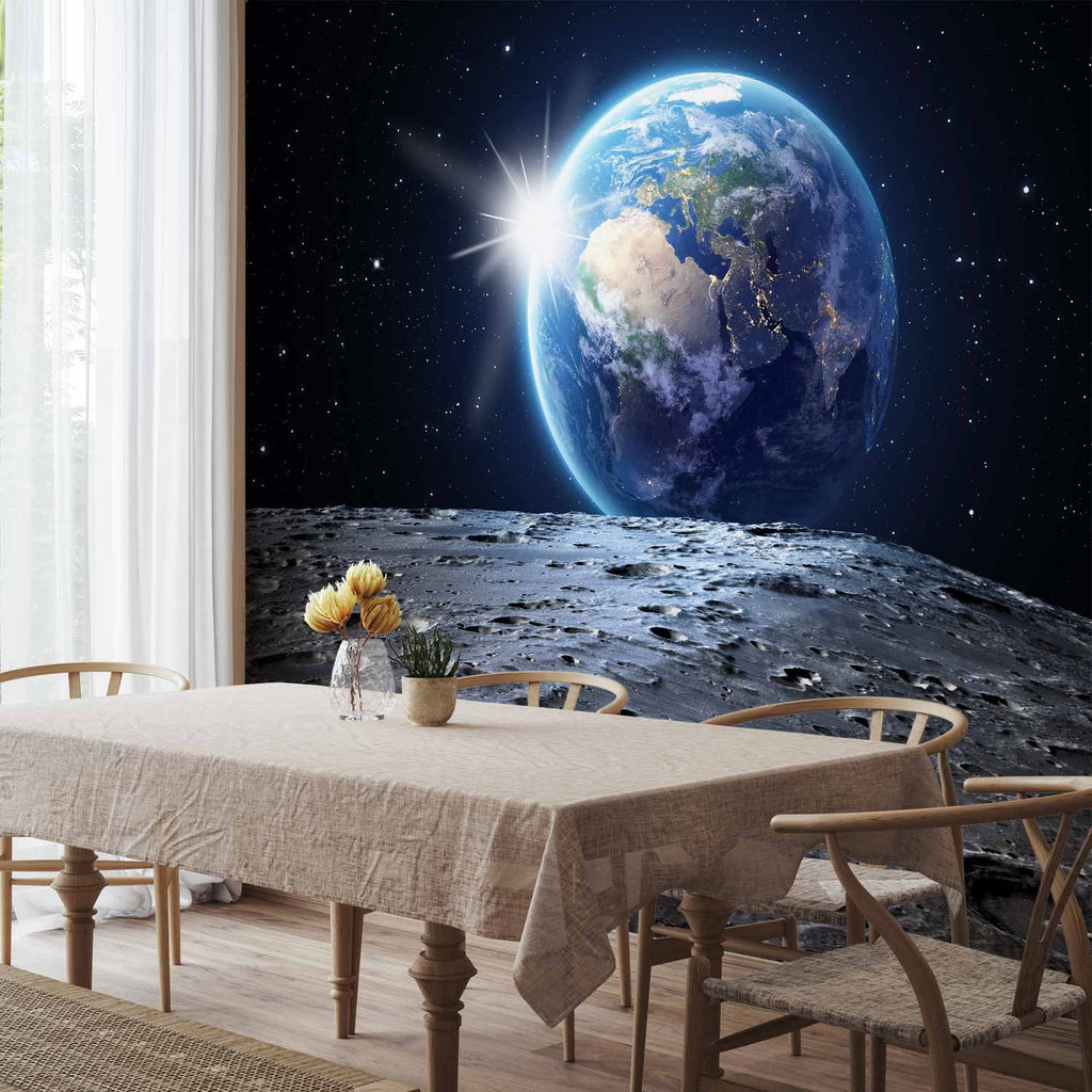 Blue Planet Cosmos Landscape Wall Mural