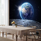 Blue Planet Cosmos Landscape Wall Mural