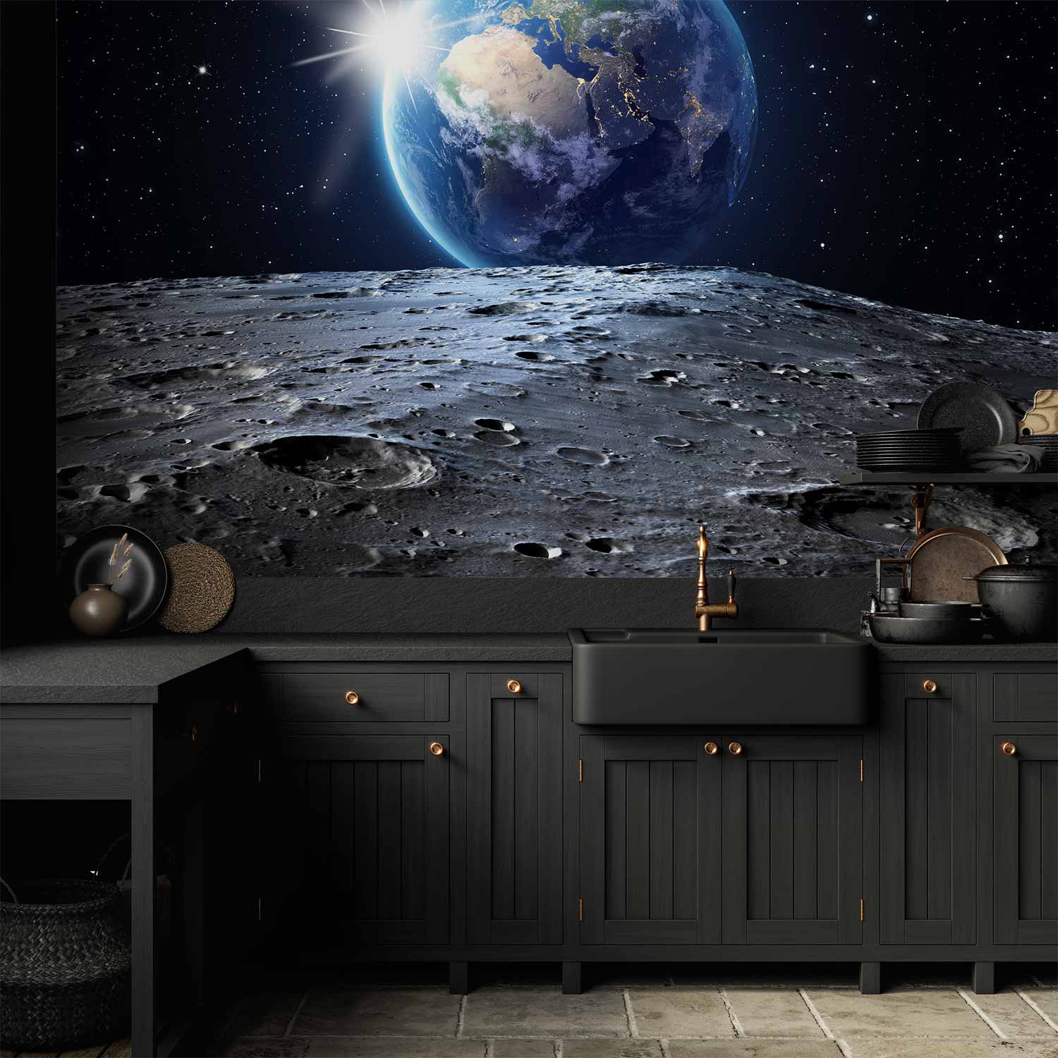 Blue Planet Cosmos Landscape Wall Mural