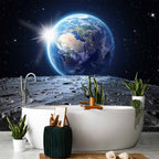 Blue Planet Cosmos Landscape Wall Mural