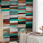 Colourful Wooden Structure Wallpaper