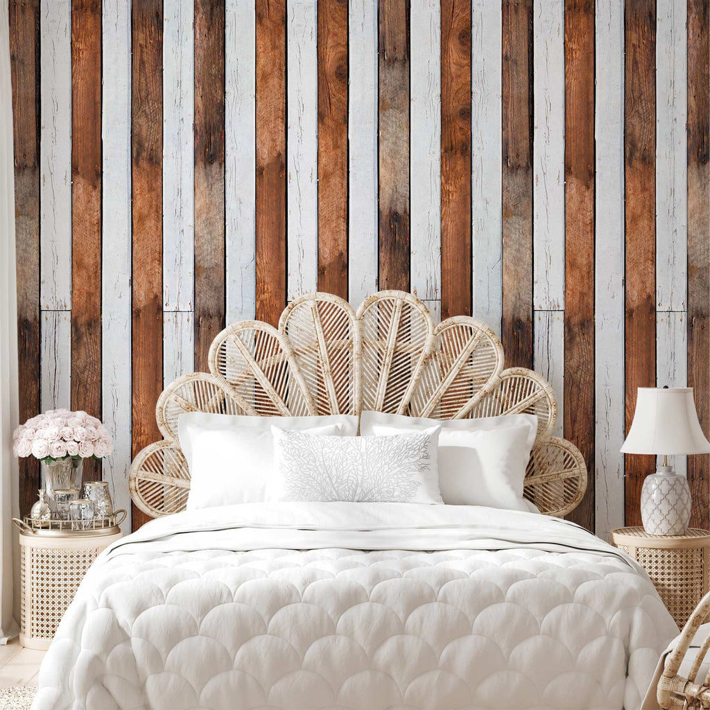 Chocolate Brown Wood Texture Wallpaper