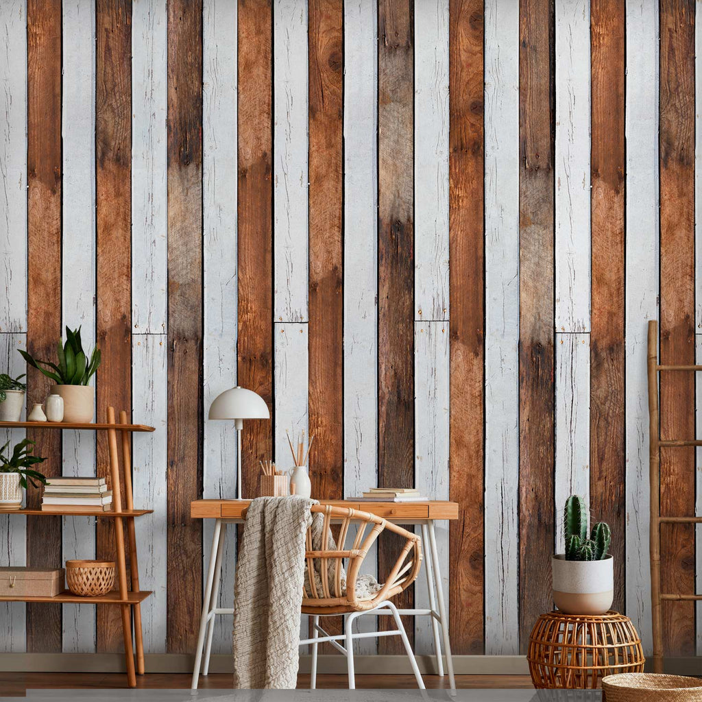 Chocolate Brown Wood Texture Wallpaper