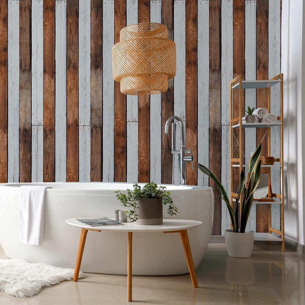 Chocolate Brown Wood Texture Wallpaper