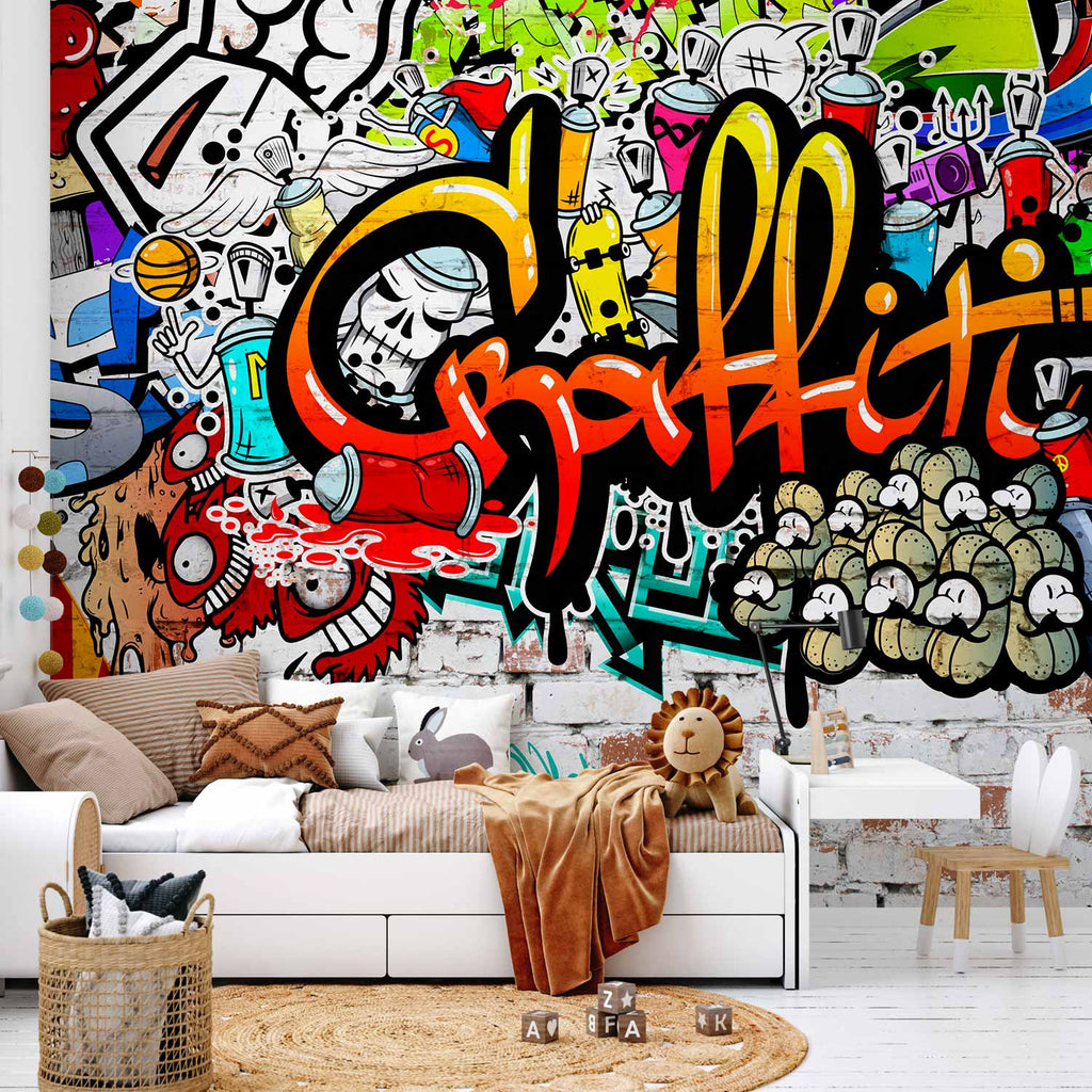 Colorful Graffiti Urban Wall Mural