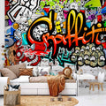 Colorful Graffiti Urban Wall Mural