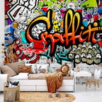 Colorful Graffiti Urban Wall Mural