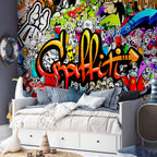 Colorful Graffiti Urban Wall Mural
